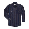 Ely Cattleman Stripe Big And Tall Mens Long Sleeve Western Shirt In Blue