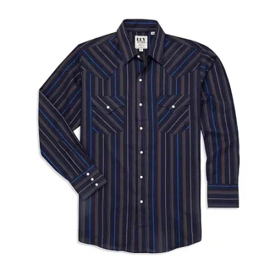 Ely Cattleman Stripe Mens Long Sleeve Western Shirt In Blue