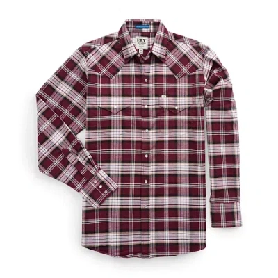 Ely Cattleman Tall Mens Long Sleeve Western Shirt In Red