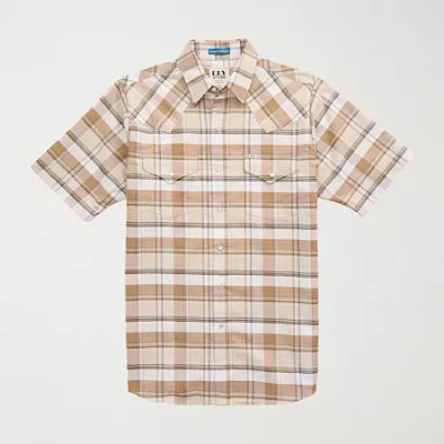 Ely Cattleman Tall Mens Short Sleeve Western Shirt In Sand