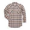 Ely Cattleman Unlined Mens Long Sleeve Classic Fit Tall Flannel Shirt In Sand