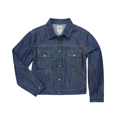 Ely Cattleman Vintage Mens Denim Lightweight Jacket In Blue