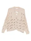 Ely Ely Alanis Buttoned Cardigan In Neutral