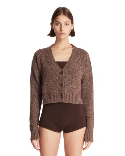 Ely Ely Beige Ebba V-neck Cardigan In Beige Beige   #ddbb8c
