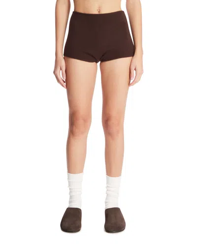 Ely Ely Brown Cashmere Briefs In Brown Marrone   #3d322d
