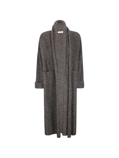 Ely Ely Camilla Flecked Knit Cardigan In Gray
