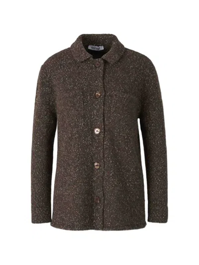 Ely Ely Candice Button-up Cardigan In Brown
