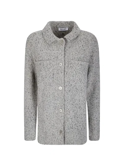 Ely Ely Candice Button-up Sweater In Gray