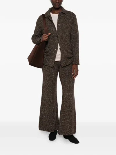 Ely Ely Cecile Speckled Trousers In Brown