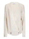 Ely Ely Daisy Buttoned Cardigan In Multi