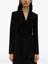 Ely Ely Draped Blazer In Black