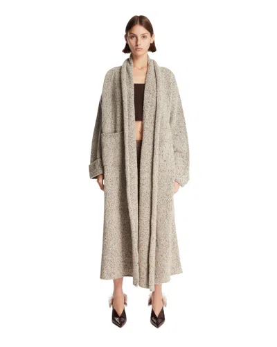 Ely Ely Gray Camilla Long Knit Cardigan In Gray Grigio   #626262