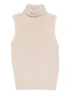 Ely Ely Lilac Turtleneck Vest In Neutral