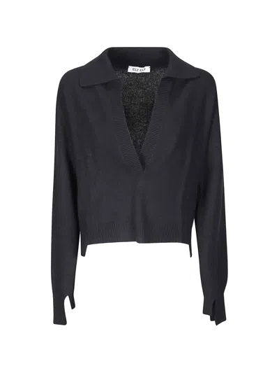 Ely Ely Long-sleeves Top In Black