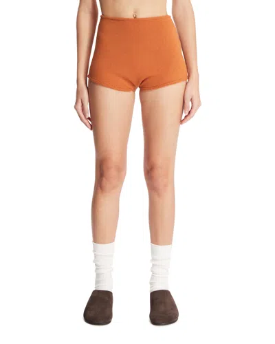Ely Ely Orange Cashmere Briefs In Brown Marrone   #3d322d