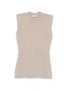 Ely Ely Padded-shoulder Vest In Neutral