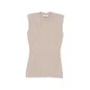 Ely Ely Padded-shoulder Wool Tank Top In Multi