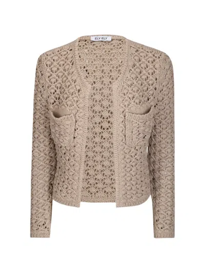 Ely Ely Pocket Knitwear In Brown