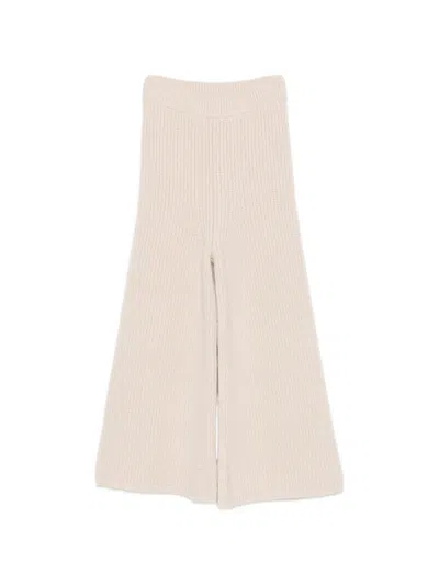 Ely Ely Ribbed-knit Cropped Trousers In Multi