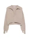 Ely Ely Spread-collar Sweater In Neutral