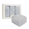 Ely's & Co. Elys And Co. Baby Towel Wash Cloth Pink 3 Pack In Misty Blue