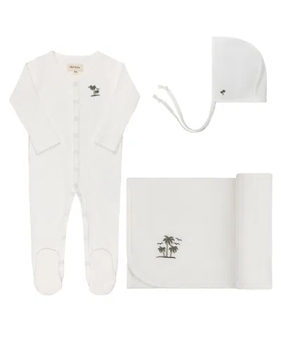 Ely's & Co. Boys' Embroidered Palm Trees Collection Layette Set - Baby In White