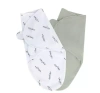 Ely's & Co. Adjustable Swaddle Blanket 2 Pack In Eucalyptus & Sage