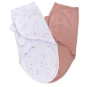 Ely's & Co. Adjustable Swaddle Blanket 2 Pack In Pink Stars