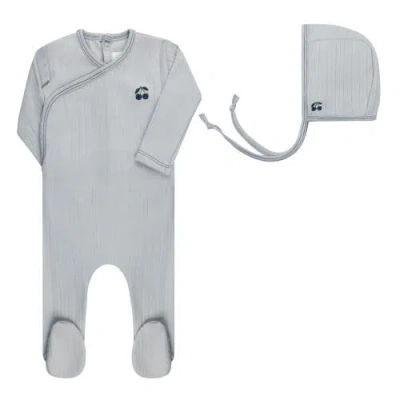 Ely's & Co. Kids'  Aurora Classics Embroidered Cherry Collection In Gray