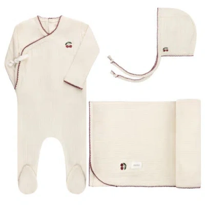 Ely's & Co. Kids'  Aurora Classics Embroidered Cherry Collection In Neutral