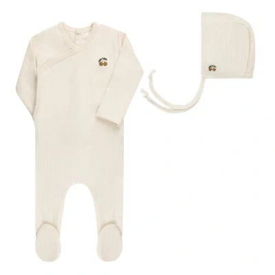 Ely's & Co. Kids'  Aurora Classics Embroidered Cherry Collection In Neutral