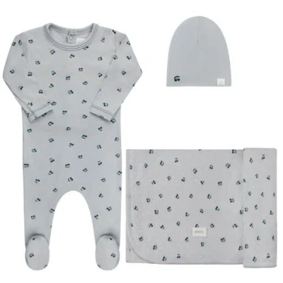 Ely's & Co. Babies'  Aurora Classics Modal Cherry Print Collection In Gray