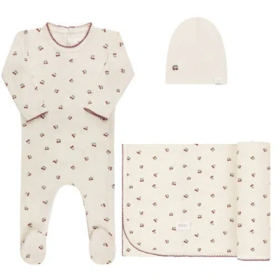 Ely's & Co. Babies'  Aurora Classics Modal Cherry Print Collection In Neutral