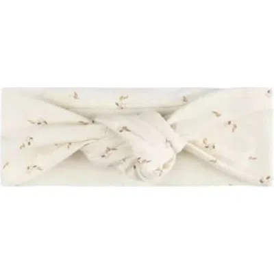 Ely's & Co. Baby Cotton Printed Floral Headband In Ivory