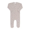Ely's & Co. Kids'  Baby Cotton Ribbed Zipper Footie In Plum/purple