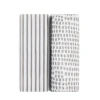 Ely's & Co. Waterproof Bassinet Sheet Set In Taupe Stripes & Splash