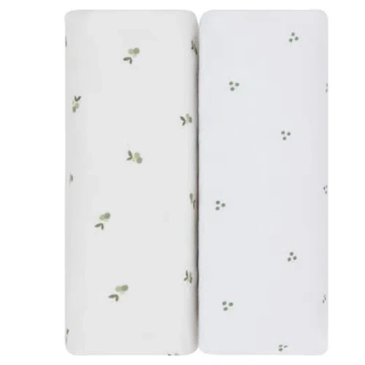 Ely's & Co. Baby Fitted Waterproof Changing Pad Cover Sheets 2 Pack In Sage Berry