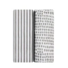 Ely's & Co. Patent Pending Waterproof Crib Sheet In Taupe Stripes & Splash