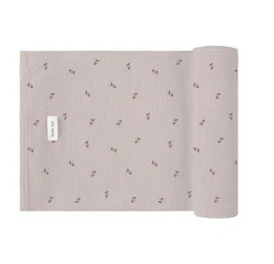 Ely's & Co. Baby Ribbed Cotton Receiving Blanket In Plum/purple