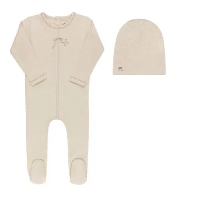 Ely's & Co. Kids'  Bird Seam Collection Footie & Beanie In Neutral