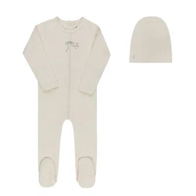 Ely's & Co. Kids'  Bird Seam Collection Footie & Beanie In Neutral