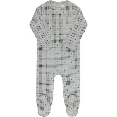 Ely's & Co. Kids'  Cotton Floral Plaid Collection In Gray