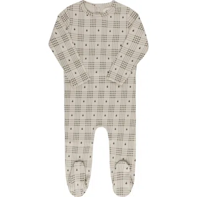 Ely's & Co. Kids'  Cotton Floral Plaid Collection In Gray