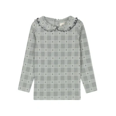 Ely's & Co. Kids'  Cotton Floral Plaid Collection In Gray