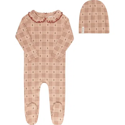 Ely's & Co. Kids'  Cotton Floral Plaid Collection In Pink
