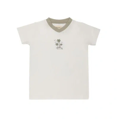 Ely's & Co. Kids'  Cotton Floral Plaid Collection In White
