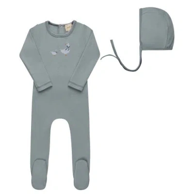 Ely's & Co. Kids'  Cross Stitch Duckling Collection In Gray