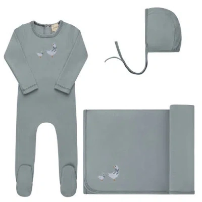 Ely's & Co. Kids'  Cross Stitch Duckling Collection In Gray