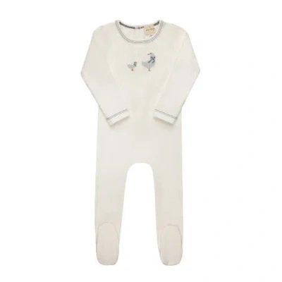 Ely's & Co. Kids'  Cross Stitch Duckling Collection In White