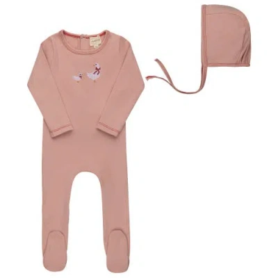 Ely's & Co. Kids'  Cross Stitch Duckling Collection In Pink